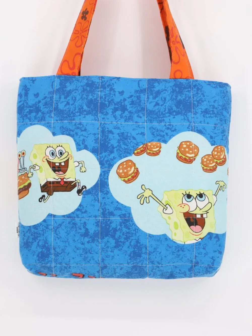 Nickelodeon SpongeBob Vintage Quilted Tote Bag Handmade